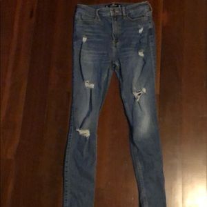 Slightly ripped jeans